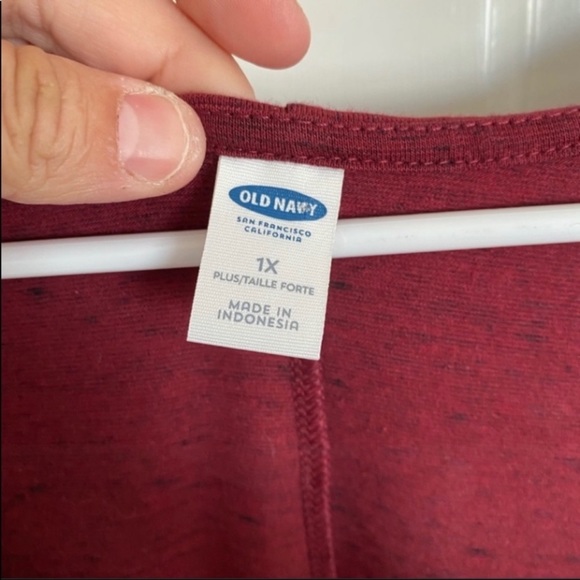 NWT Old Navy dark red sleeveless knee length dress size 1x - Picture 2 of 6